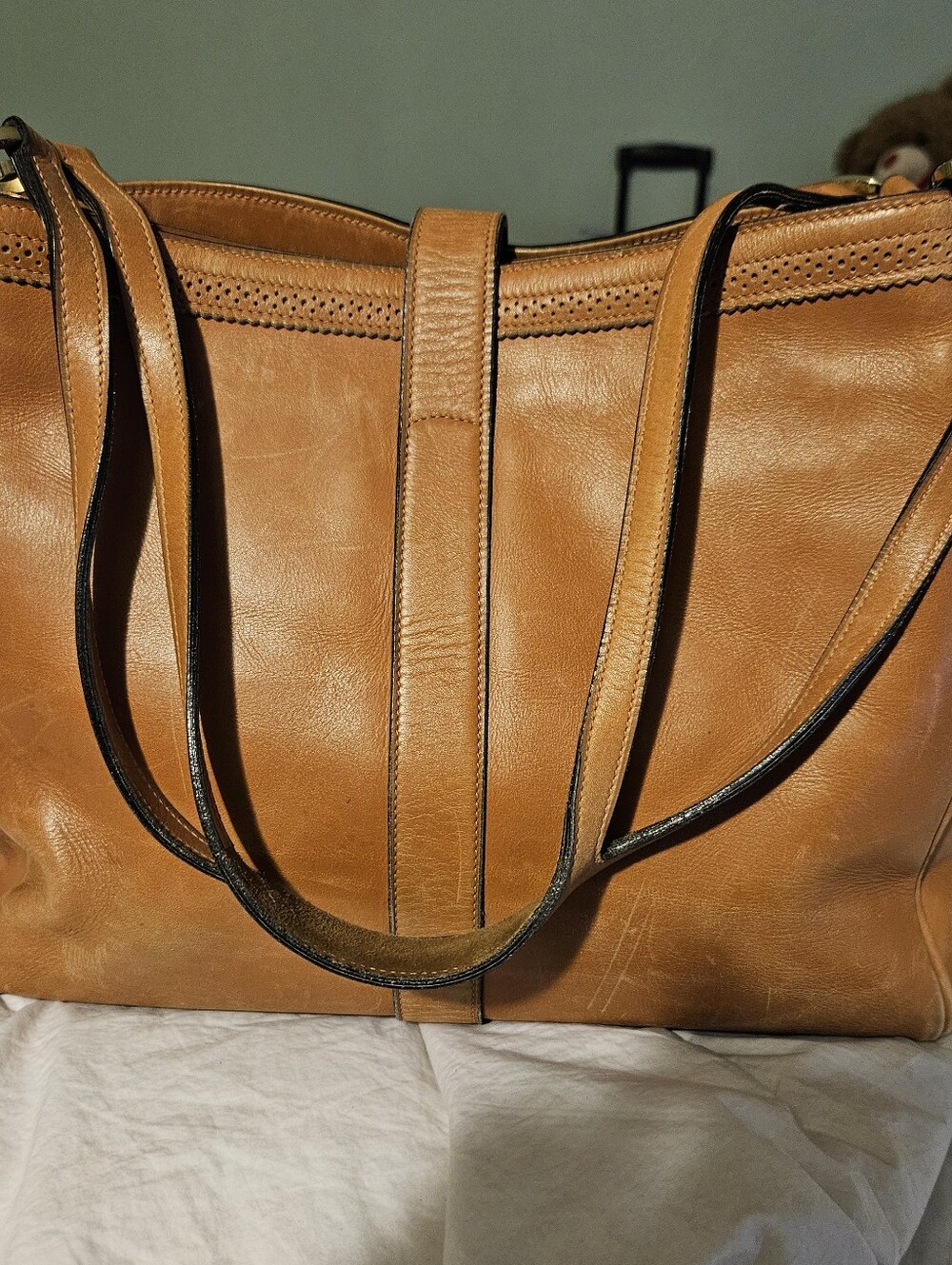 MARK CROSS HANDBAG, VINTAGE MARK CROSS LEATHER PURSE, Mark Cross Shoulder Bag - Picture 14 of 16